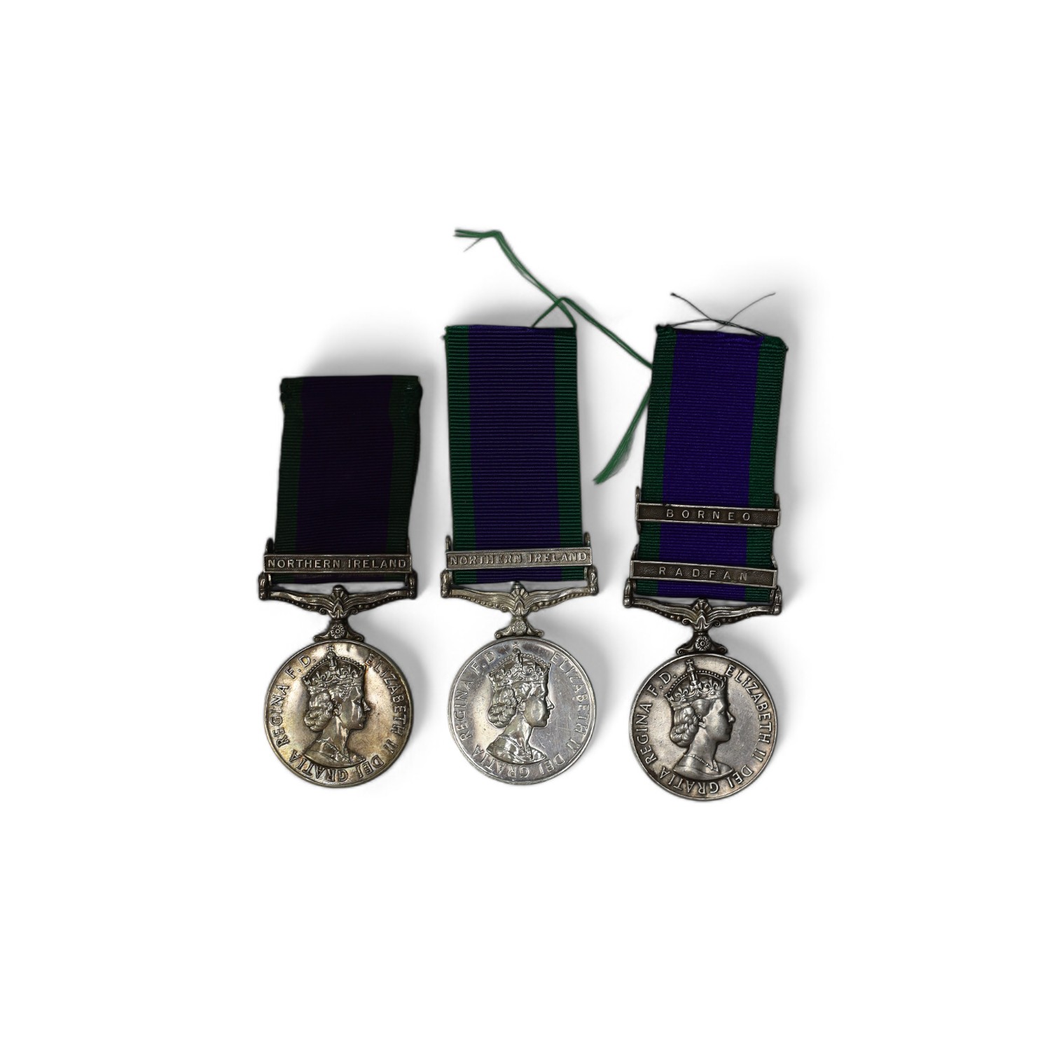 Three ERII Campaign Service Medals